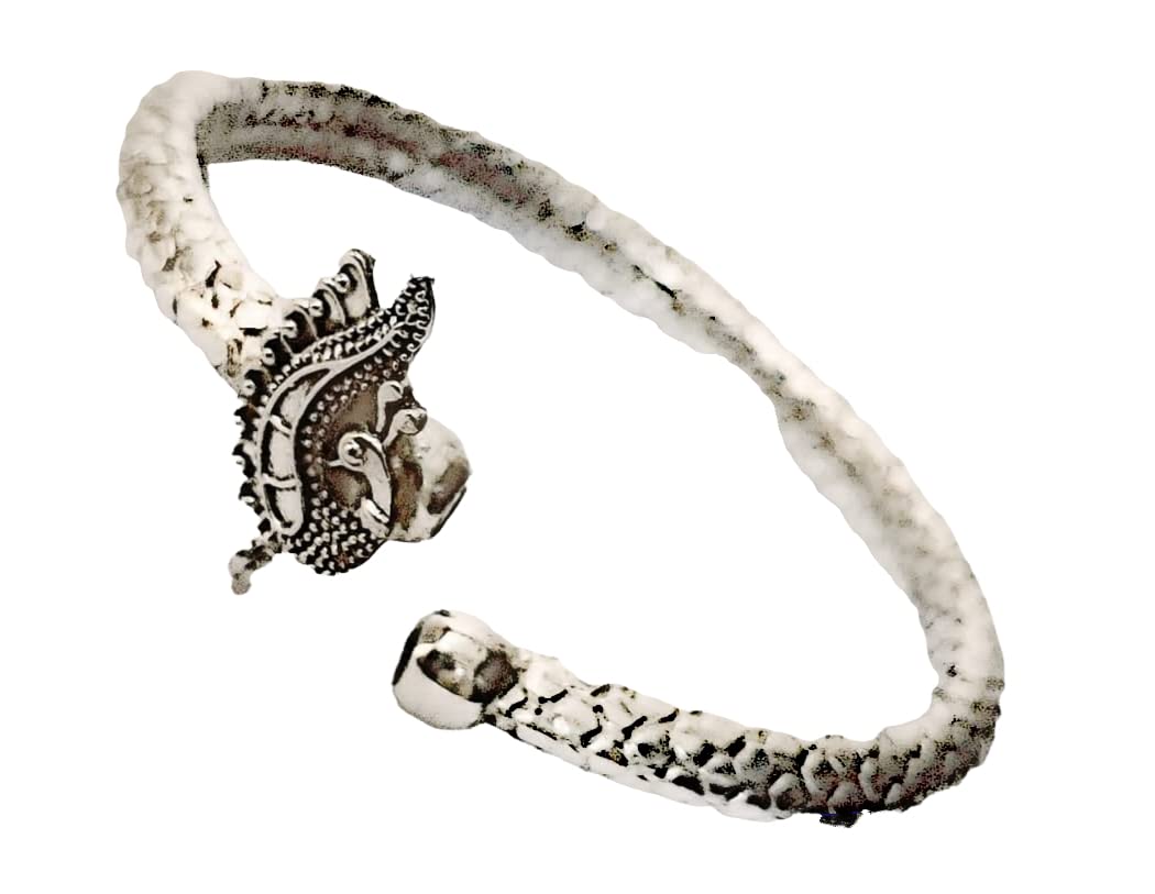 GSJ Classic German Silver Oxidised Antique Design Traditional Kada Anklet for Women and Girls (B0B4X1TN6K) Amazon Price History, Amazon Price Tracker