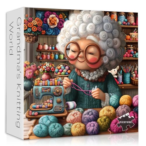 Sewing Machine 1000 Piece Puzzles for Adults,Funny Grandma Puzzle...