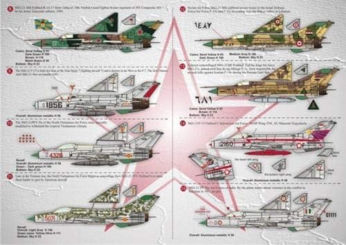 Print Scale 72-009 - 1/72 Decal for Mig-21 fishbed, Aircraft