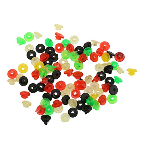 100x Tatuaje Colorido Goma Ojales Pezones para Tatuaje Máquina Agujas Tapones de Hule