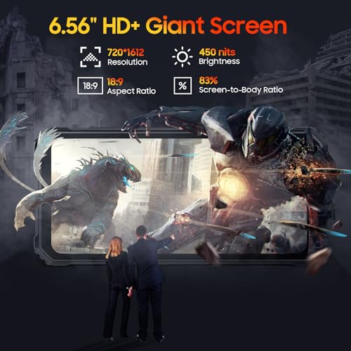 Rugged Smartphone Unlocked Canada, Blackview BV4800 Android 13 Cell Phone, 4GB+32GB/SD 1TB, 5180mAh, 6.56''HD+, 13MP+5MP, 4G Dual SIM, 3 Card Slots, Face Unlocked,Glove Mode, IP69K Waterproof Phones - Image 6