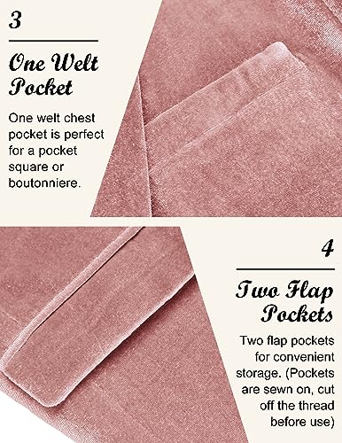 Image of COOFANDY Men's Velvet Blazer Notched Lapel Velour Suit Jacket One Button Tuxedo Jackets for Wedding Prom Party Dinner