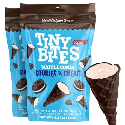 BeeMax Tiny Bites Crispy Mini Waffle Cones Treat - Premium