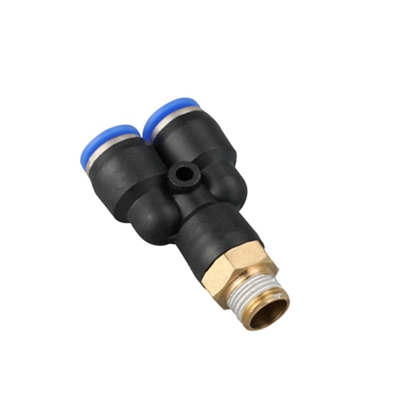 Raccord pneumatique en Y en laiton nickele filete 3/8 pour tuyau 12 mm