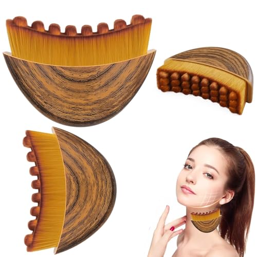 New Lymphatic Contour Face Brush,Lymphatic Drainage Massager for Chin & Jawline,Ultra-Soft Bristles Suitable for All Skin Types,Portable Ergonomic Beauty Tool