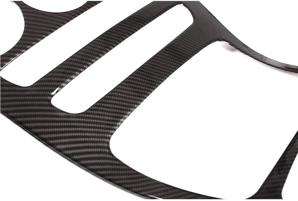 YIWANG Car Center Console Gear Shift Panel Cover Trim ABS for Mercedes Benz C GLC Class W205 X253 2019 2020 Accessories (Without Clock) (Carbon Fiber)