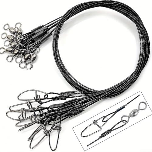 Cable de Pesca de Acero 125lb Nylon Antimordida Paquete 20 miniatura 4