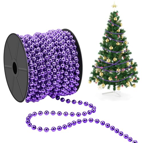 Chuangdi Perlenkette Weihnachtsbaum 15 M/Rolle 6mm Perlenschnur...