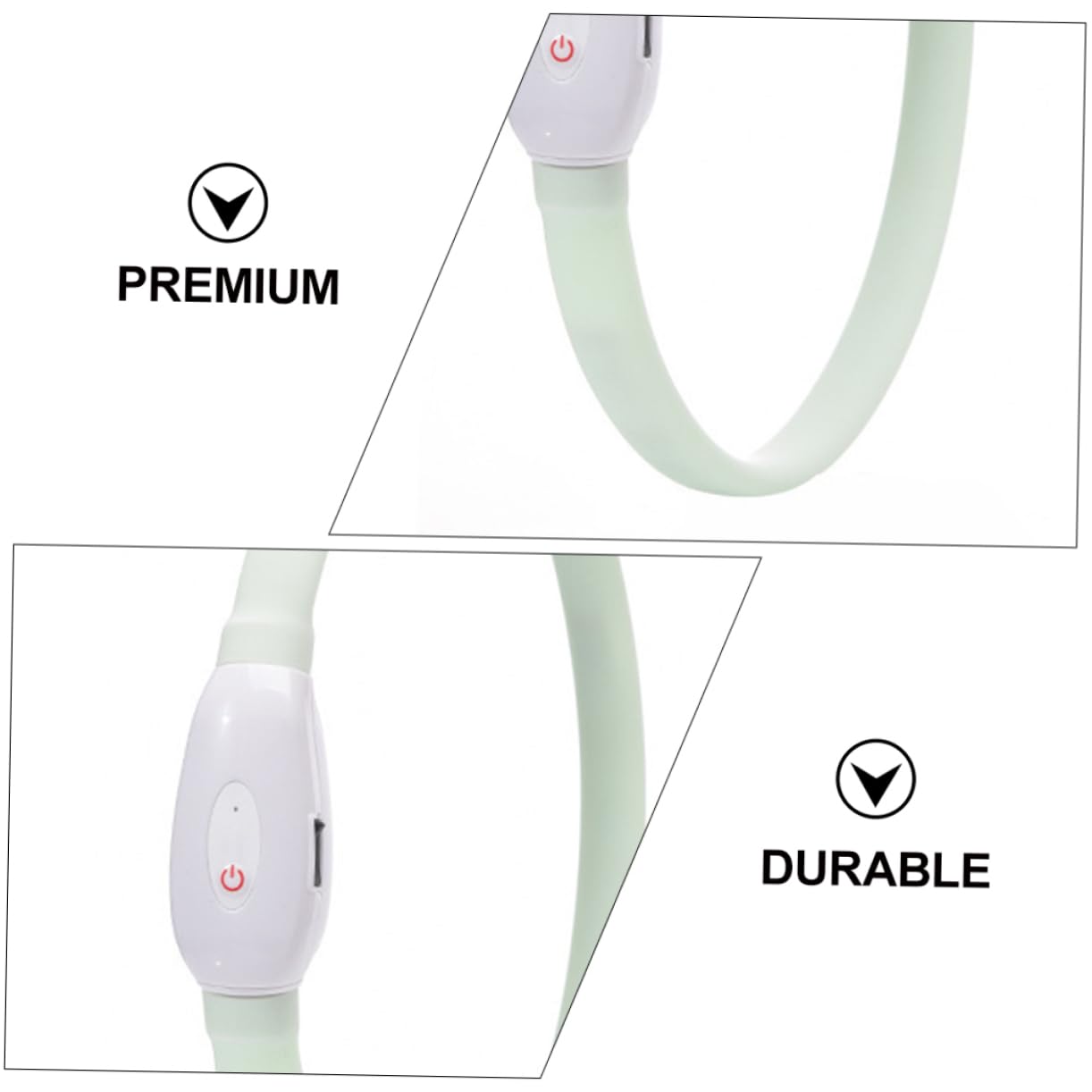 Angoily 3ensembles Collier LED Pet Glowing USB Rechargeable Ajustable pour Chiens avec Modes Lumineux Multiples Et Matériau