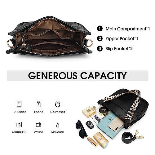 Kattee Leather Crossbody Bags for Women, Fashion Shoulder Purse, Hobo Handbags with Adjustable Strap4