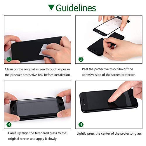 Image of Screen Protector for Motorola Moto E5 -(Black) Tempered Glass Edge-to-Edge 6D Screen Guard With Installation Kit.