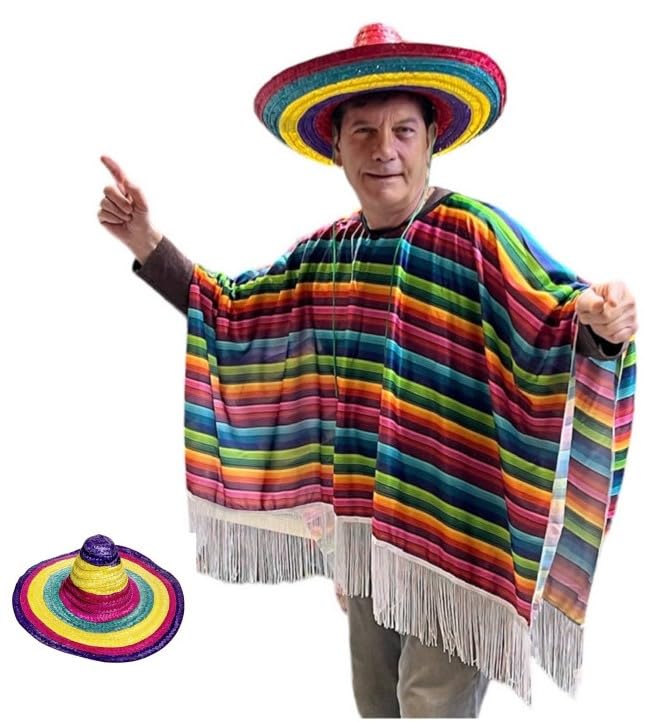 Azurconfiserie Poncho mexicain avec Sombrero