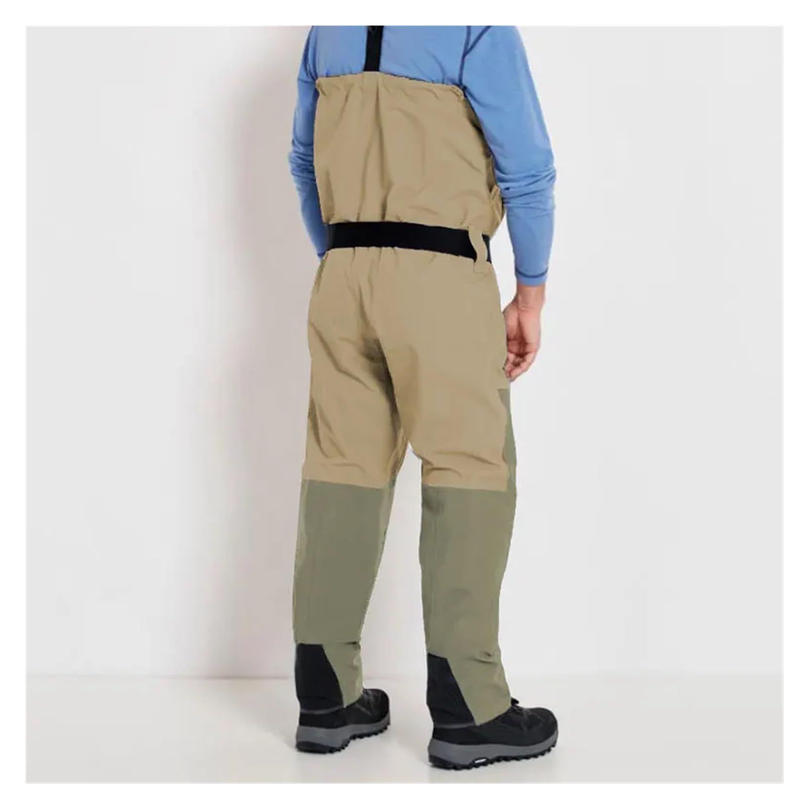 Traje De Vadear Botas de Pesca con Mosca for Hombre, Convertibles, Transpirables, con Cintura en el Pecho, con Cremallera, Pantalones for vadear, Medias Ligeras para Pescar