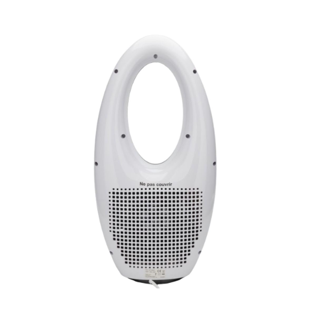 Voltman - Ventilateur colonne Blanc silencieux et oscillant - 60W - Télécommande 3 vitesses