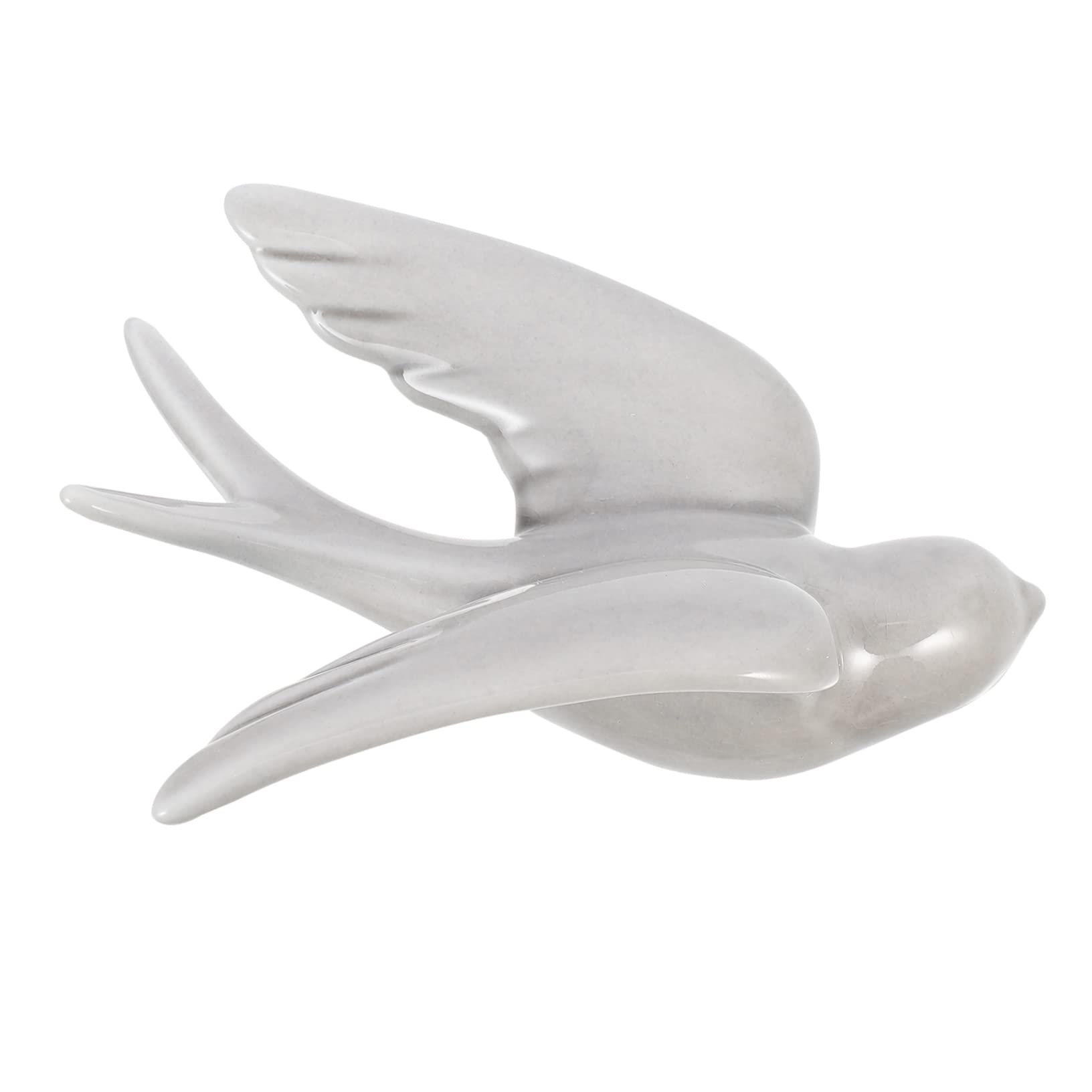 Decorazione Uccellini in Ceramica da Parete Stile Nordico | Rondini Sospese, Effetto Craquelé ad Alta Temperatura, per Salotto e Zona Pranzo