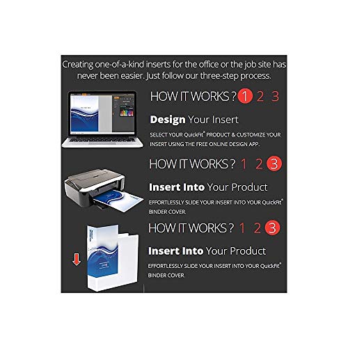 image for QuickFit Heavy Duty 8.5 x 14 Inch Landscape Spreadsheet View Binder, 1