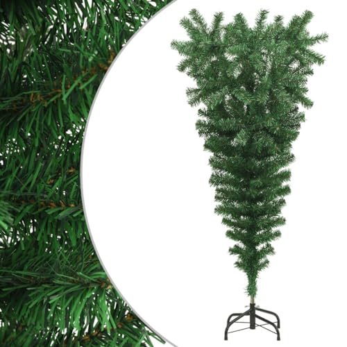 árbol de Navidad Artificial invertido con Soporte Verde 150 cm árbol de Navidad Artificial Christmas Tree