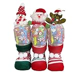 クリスマスブーツ マスコット付ニットブーツ1個 お菓子入り | パーティ ギフト プレゼント (サンタクロース)