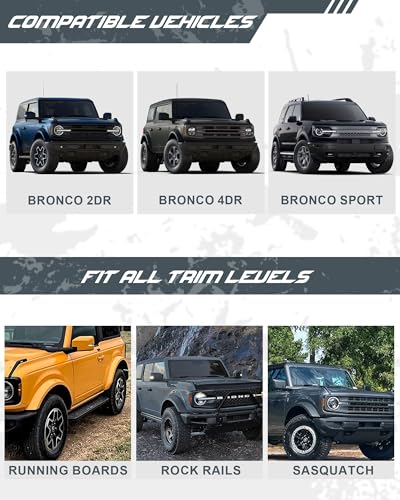 Image of Mud Flaps fit for Ford Bronco 2021 2022 2023 2024 2025 2 /4-Door Front and Rear 4PCS
