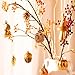 Valery Madelyn Fall Tree Ornaments for Home, 12ct Shatterproof Fall Decorations for Small Tree, Orange Hanging Gnome Ball for Harvest Halloween Thanksgiving Autumn