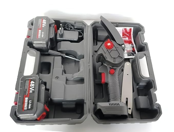 Cordless Mini Electric Chainsaw with Rechargeable Battery, Portable Handheld Wood Cutter, Lightweight Battery Powered Chain Saw for Tree Branch Pruning, Garden Cutting-image-40
