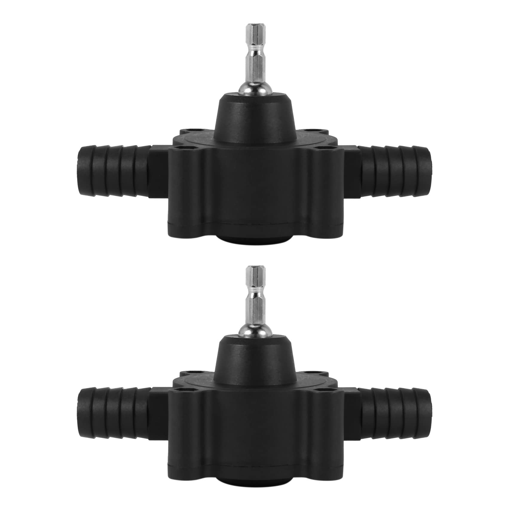 Jnchdghwa Black 2X Electric Drill Pump Self Priming Transfer Pumps Oil Fluid Water Pumps Electric Drill Driven Self-Priming Pump Tools