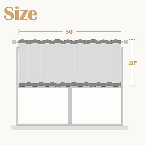 Miniatura 2 de Lazzzy Cenefa de lino con lazos florales azules, cenefa de lino para cocina, sala de estar, baño, dormitorio, cenefas de campo, tratamientos de