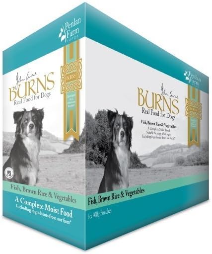 Burns Pet Nutrition Hypoallergenic Complete Wet Food Adult Dog Penlan Pouch Fish Brown Rice & Vegetables 6x400 g