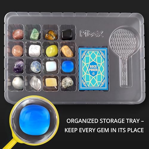 Image of PIBEX Gemstone Collection Kit, 16 Gems & Crystals, Approx. 1-Inch / 2-3 cm