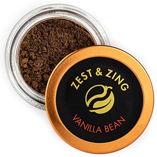 Premium Organic Madagascan Vanilla Bean Powder (Ground), 15g - Gourmet Luxury Ingredients By ZEST & ZING. Fresher, convenient, stackable Spice Jars.