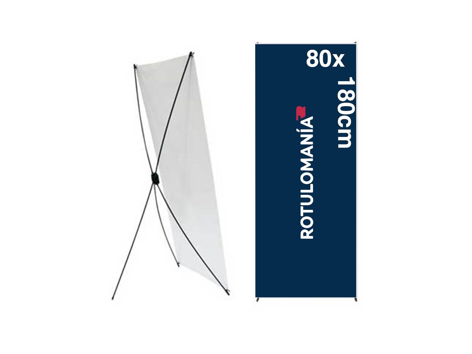 Genérico Expositor Publicitario Personalizado para Comuniones, Bodas, Fabricado en Lona con Soporte X, Expositor Publicitario Desmontable y Plegable