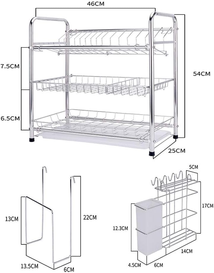Dish Rack Kitchenware Multi-Function Dish Rack Kitchen Rack Drain Rack Cutlery Drying Rack Dish Rack