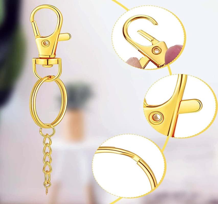 Image of DIY Crafts 5 Sets 20 Pcs, Silver, 5 Sets 20 Pcs - 50 Sets 200 Pcs, Keychain Rings + Chain, Open Jump Rings & Screw Eye Pins for Crafts Charm Jewelry Mak (5 Sets 20 Pcs, Silver)