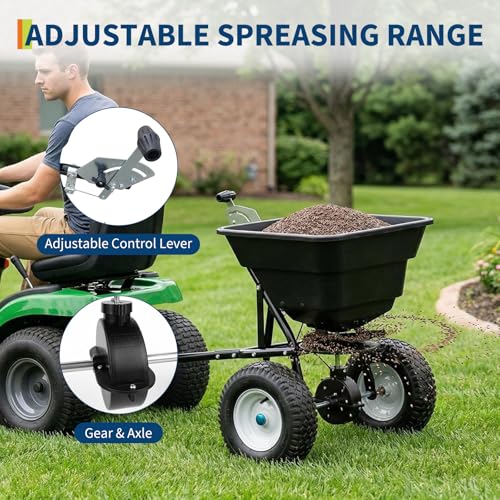 Garvee Tow Behind 90LBS Spreader