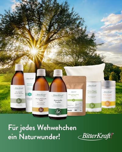 BitterKraft! Original BIO Bitterstoffe Tropfen alkoholfrei - 50 ml Pipette – Hildegard von Bingen – 9 erlesene Bitterkräuter - Verdauungsfördernd – hochdosiert- 100% Natur – Vegan – Made in Germany