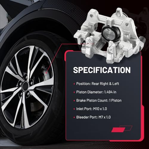 Image of BDFHYK 18-B5476 18-B5477 Rear Disc Brake Caliper Assembly for Ford Edge /Escape /Fusion /Police Responder Hybrid /SSV Plug-in Hybrid, for Lincoln Continental /MKC /MKZ 2013-2020 2pcs