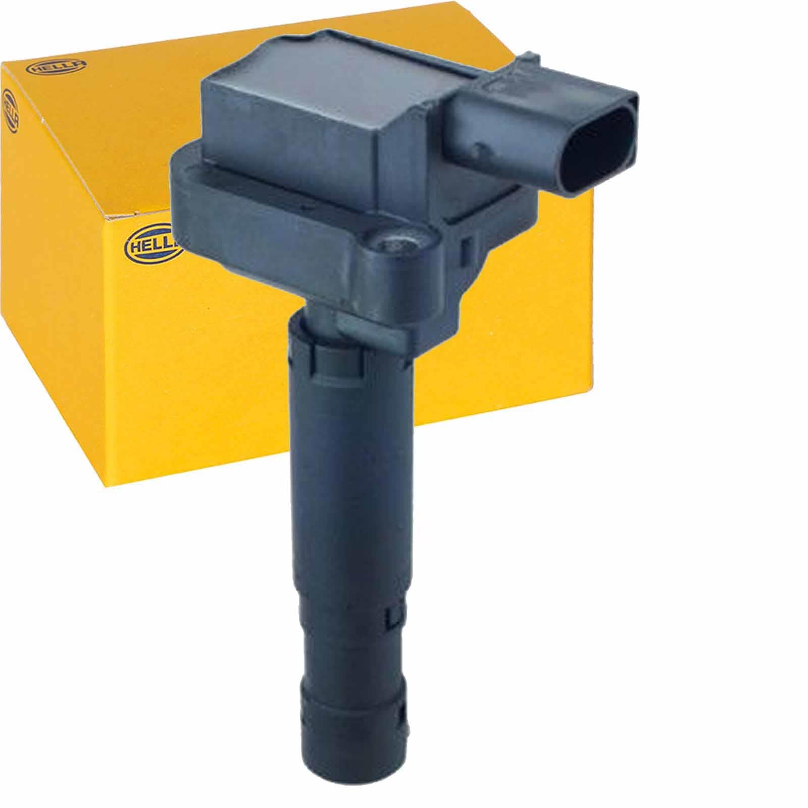 HELLA 5DA 358 000-821 Bobina de encendido - 12V - 3polos - Bobina de encendido cavidad bujía - atornillado