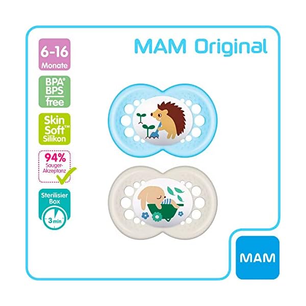 MAM Day & Night Schnuller, 6-16 Mo+ Mix // 6er Set // inkl. 2 Sterilisiertransportboxen – Bild 5