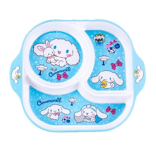 クロミ シナモロール マイメロディ ポチャッコ ハローキティ 仕切りプレート ランチプレート 子供用 子供 食器 ベビー食器 オーブン対応 ランチプレート 仕切り皿 ワンプレー(シナモロール)