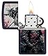 Zippo Sturmfeuerzeug - Samurai Warrior, Navy Matte, Color Image - Nachfüllbar - Wiederverwendbar - Windfestes Design - Geschenkbox - Made in USA