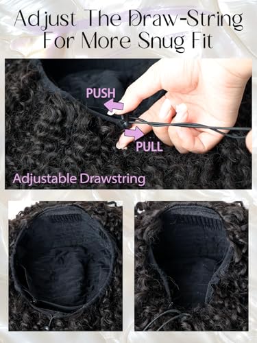 NOSTALGIA 16 Inch Kinky Curly Half Wig, 3-in-1, Black & Honey Blonde - image 7