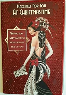 Prelude Art Deco - Especially for You at Christmastime - Glittered Christmas Card