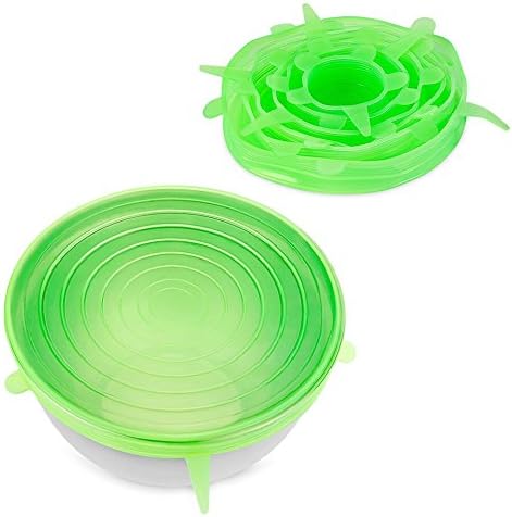 Super Stretch Lids -Silicone Stretch Perishable Foods Storage Lids - 8 pk