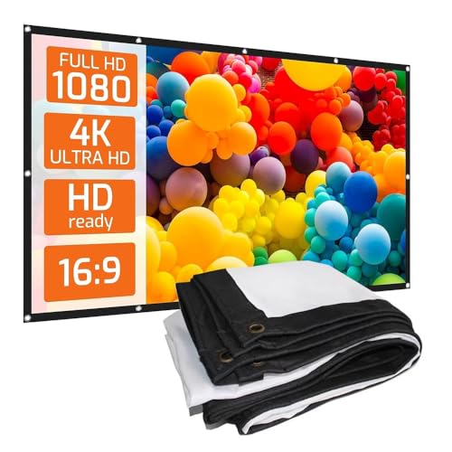 Pantalla de proyección manual 200 pulgadas 16:9 plegable miniatura 5