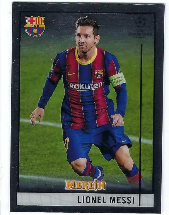 LIONEL MESSI 2020-21 Topps Merlin UEFA Champions League Soccer Card #1 FC Barcelona Argentina Miami