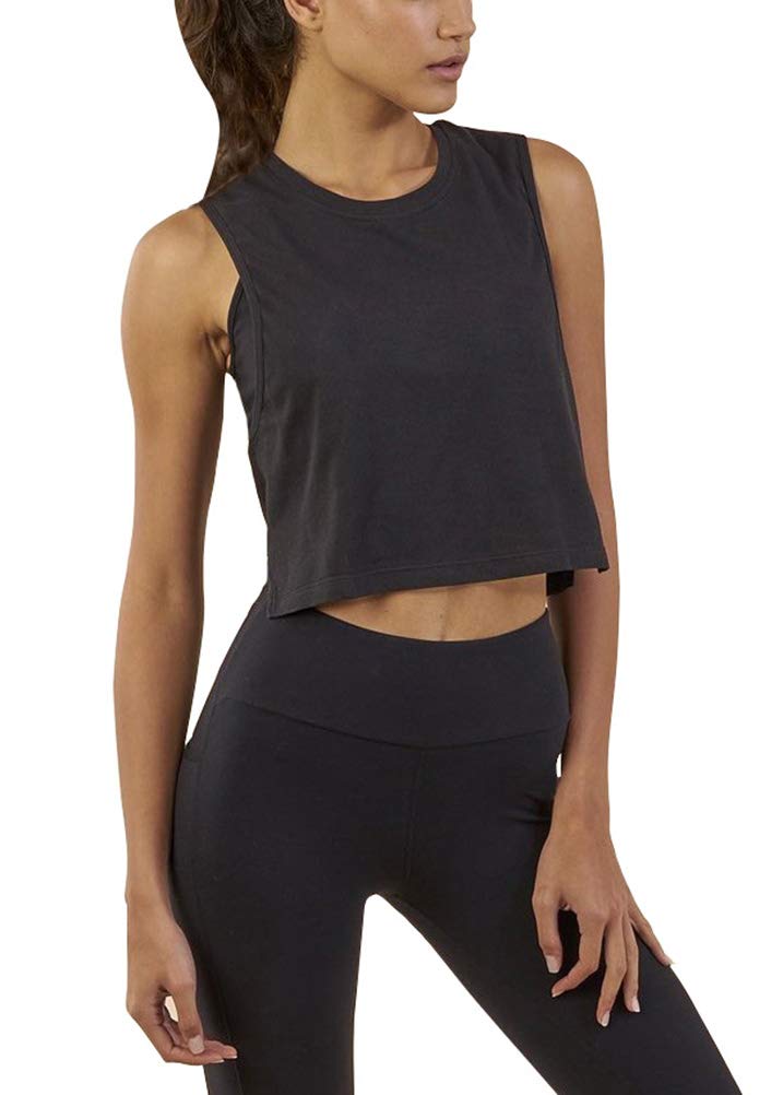 Buy Womens Workout Crop Tops Cute Sheer Mesh Back Gym Yoga Tank Tops Muscle  Tee Online at desertcartAntigua and Barbuda