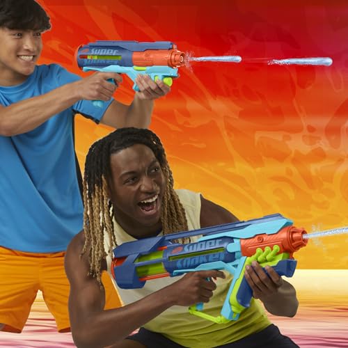 Nerf Super Soaker Power Drench Wasserblaster, mit innovativer Druck-Ladestation (inkludiert) und Zwei starken Spritzmodi, Wasserspielzeug für Jungen und Mädchen ab 8 Jahren