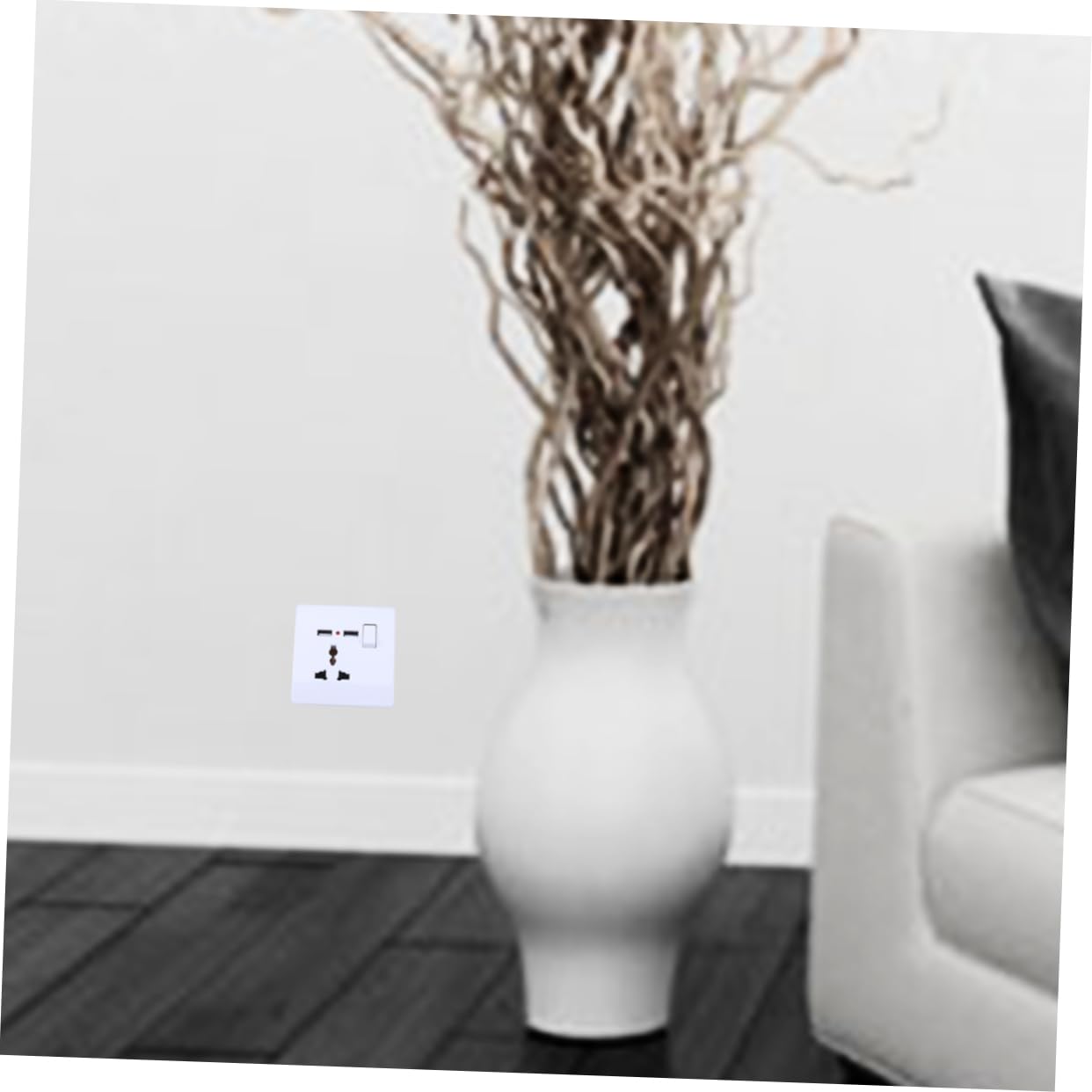 DOITOOL 3St Wandsteckdose mit Dual-USB Steckdosen-Wandplatte wandsteckdose mit usb -Steckdosen -Ladegerät für die Steckdose Wandsteckdose Frontplatte Weiß