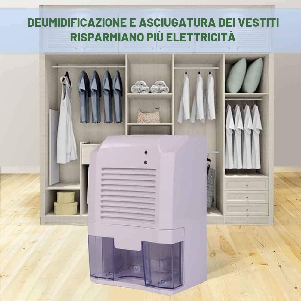Mini deumidificatore ultra silenzioso da 800 ml, mini deumidificatore USB ricaricabile, deumidificatore portatile per camera da letto, aria umida, muffa, umidità, cucina, camera da letto, cantina