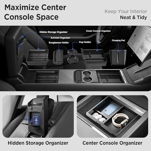 Image of 8PCS Console Organizer for Tesla Model Y Accessories 2026 2025